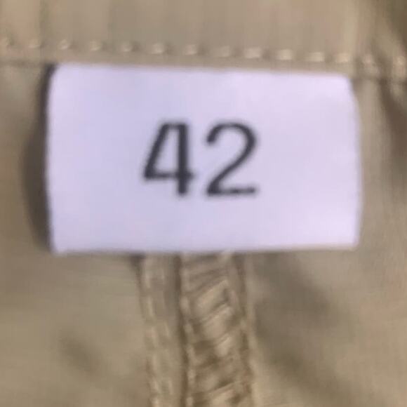 Mens Cargo Golf Pants 42/31 Green Utility Outdoor Elastic Waist Belt Zip Pocket - Picture 3 of 9